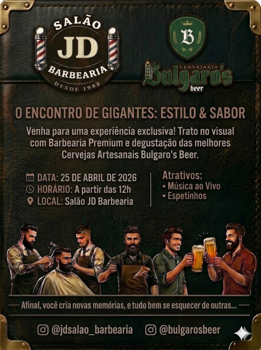 O Encontro de Gigantes — JD Barbearia e Bulgaro's Beer